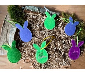 Stickdatei ITH - Anhänger Hasen Eier Ostern